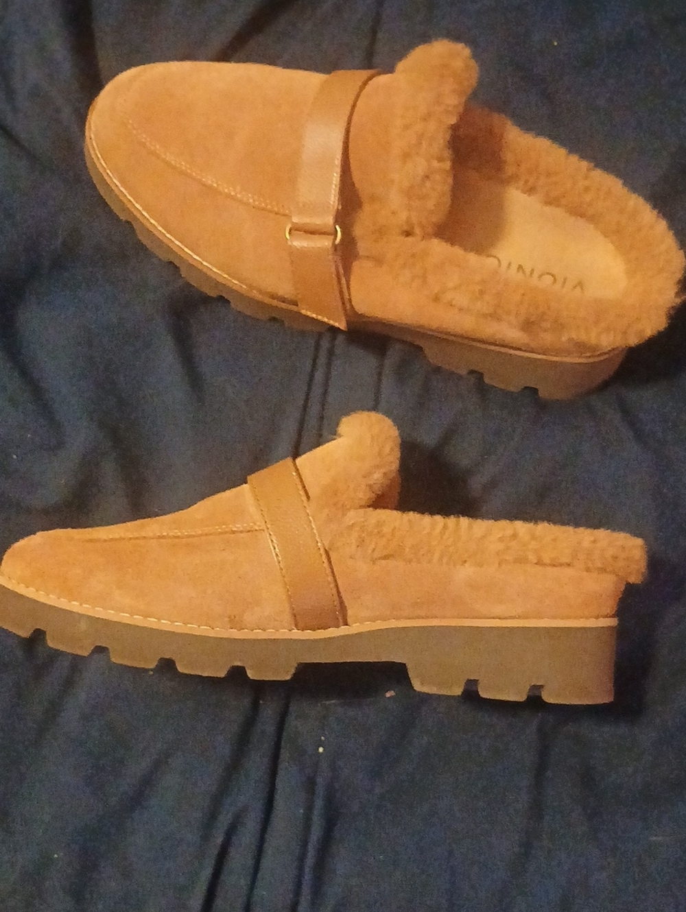 Vionic Womens Charm Kailen Faux Shearling Fuzzy Mules Size 7 - Picture 10 of 16